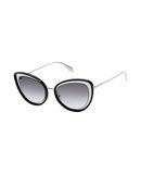 ALEXANDER MCQUEEN Damen Sonnenbrille Farbe Silber Gr��e 1