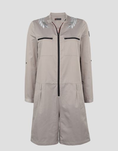 Scuderia Ferrari Online Store - Combinaison femme Scuderia Ferrari avec laurier brodé - Combinaisons