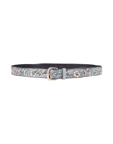 Orciani Man Belt Grey Size 36 Soft Leather