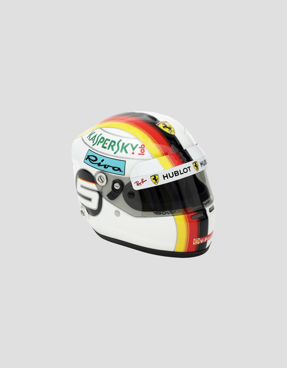 Ferrari 1:2 scale 2018 Sebastian Vettel mini helmet Unisex ...