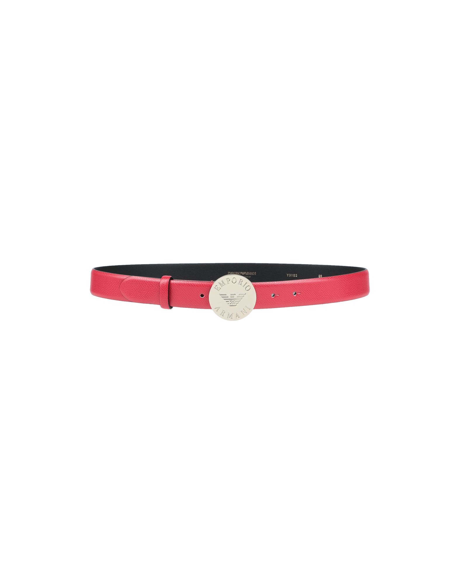Shop Emporio Armani Woman Belt Red Size 34 Soft Leather