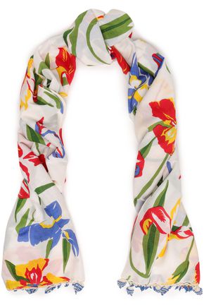 tory burch floral scarf