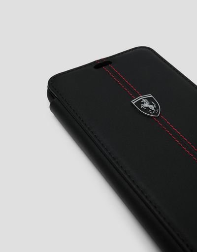 Scuderia Ferrari Online Store - Black leather wallet case for the Samsung Galaxy S9 Plus - Smartphone Accessories