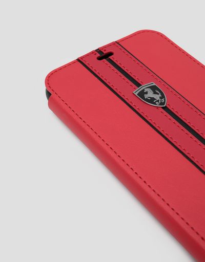 Scuderia Ferrari Online Store - Red wallet case with contrasting insert for the iPhone XR - Smartphone Accessories