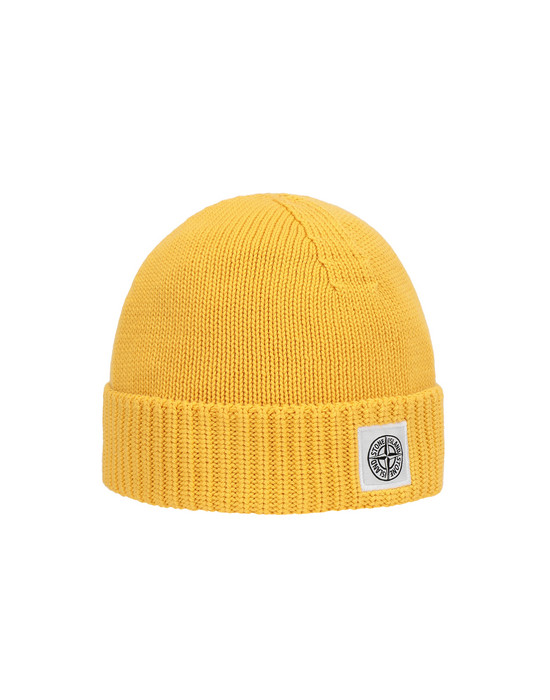 stone island beanie yellow