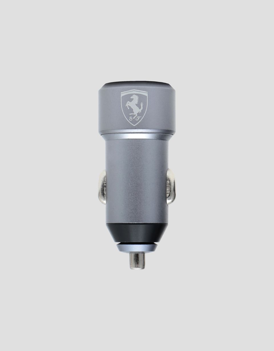 Ferrari Silver Car Charger With Two Usb Ports Unisex Scuderia