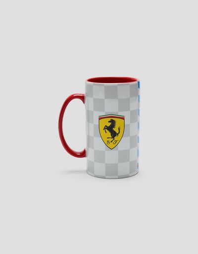 Taza de cerámica Scuderia Ferrari con cuadros de efecto tridimensional