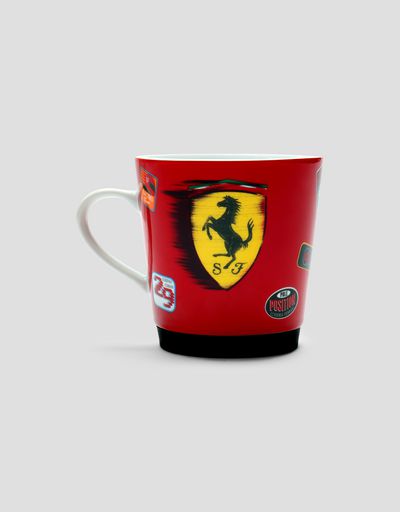 Taza de porcelana para niños con escudo de Ferrari