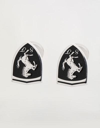Scuderia Ferrari Online Store - Men’s brass cuff links with Ferrari Shield - Cufflinks
