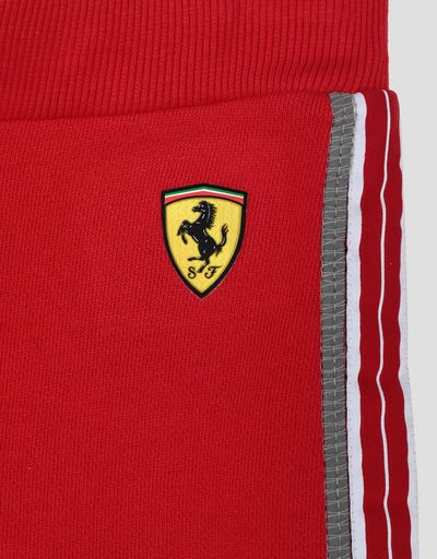 Scuderia Ferrari Online Store - Infant's shorts in French Terry with Icon Tape - Shorts