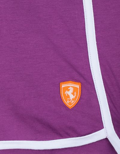 Scuderia Ferrari Online Store - Girl's shorts in jersey with contrasting piping - Shorts