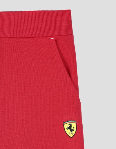 Scuderia Ferrari Online Store - Boys’ French terry joggers with Scuderia Ferrari print - Joggers