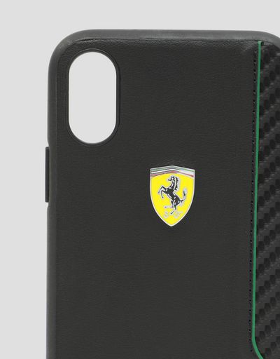 Scuderia Ferrari Online Store - Black soft touch rubber hard case for iPhone X and XS - Smartphone Accessories