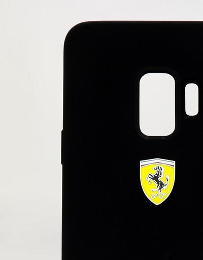 Scuderia Ferrari Online Store - Cover rigida nera in silicone per Samsung Galaxy S9 - Accessori Smartphone