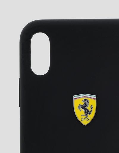 Scuderia Ferrari Online Store - Black silicone hard case for iPhone XS Max - Smartphone Accessories