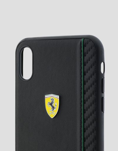 Scuderia Ferrari Online Store - Rigid case in black soft-touch rubber for the iPhone XS Max - Smartphone Accessories