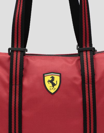 Scuderia Ferrari Online Store - Water resistant technical fabric shoulder bag - Tote Bags