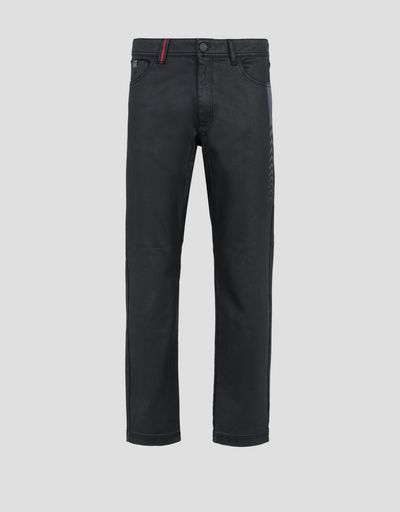 Scuderia Ferrari Online Store - Men’s five-pocket jeans with arrow print - 5-pocket-pants