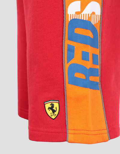 Scuderia Ferrari Online Store - Short junior en French Terry avec inscription RED SOUL - Shorts