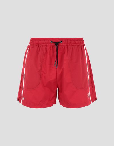 Scuderia Ferrari Online Store - Men's running shorts in rip-stop - Shorts