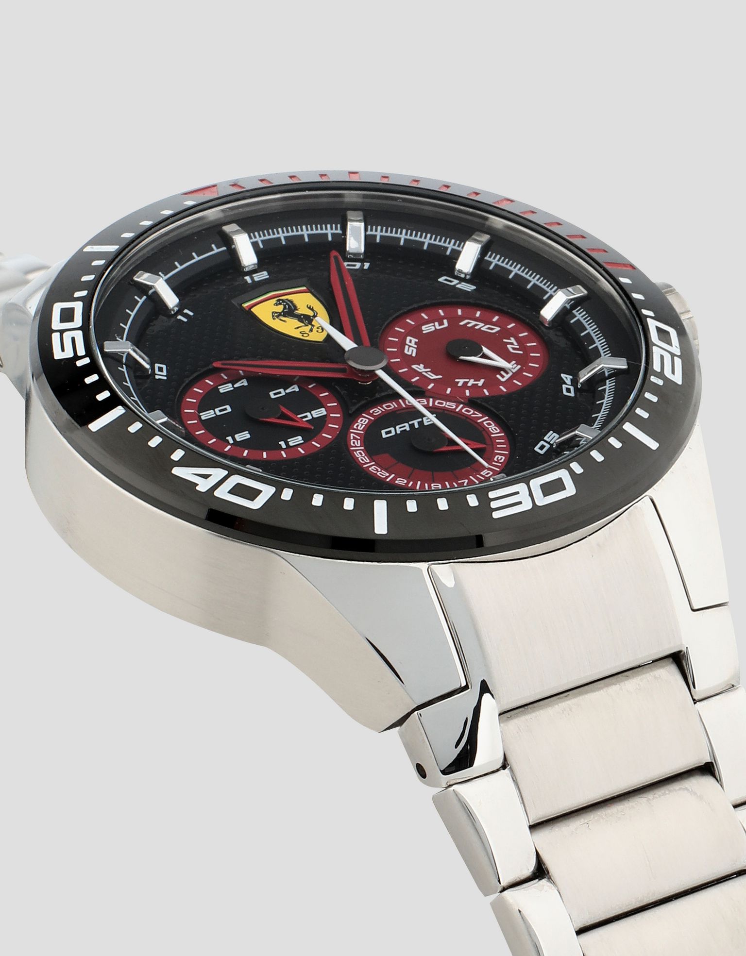 Ferrari Steel Red Rev T watch with black dial Man | Scuderia Ferrari ...