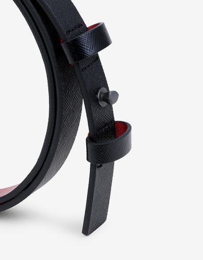 Scuderia Ferrari Online Store - Women's belt in Saffiano leather - Waist Belts