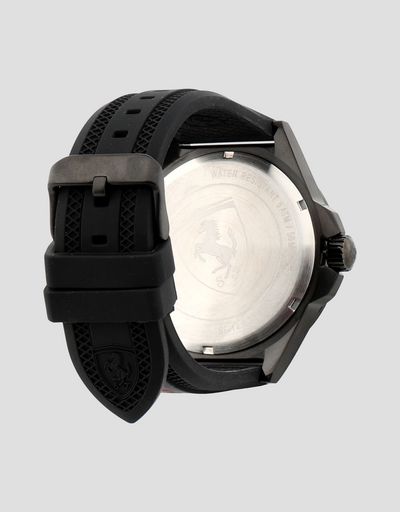 Scuderia Ferrari Online Store - Black automatic Pilota watch with red details - Automatic Watches