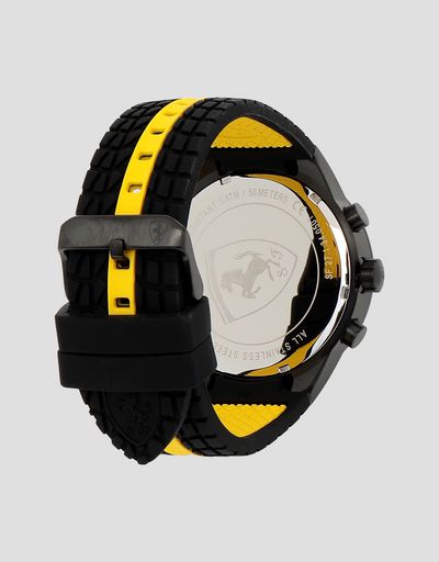 Scuderia Ferrari Online Store - Orologio cronografo Red Rev EVO nero con dettagli gialli - Orologi Crono