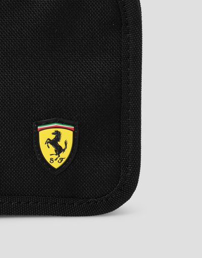 Scuderia Ferrari Online Store - Portafoglio Puma Scuderia Ferrari con zip - Horizontal with coin Wallets