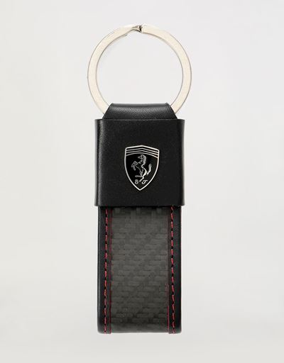 Брелок для ключей EVO из кожи и углеродного волокна