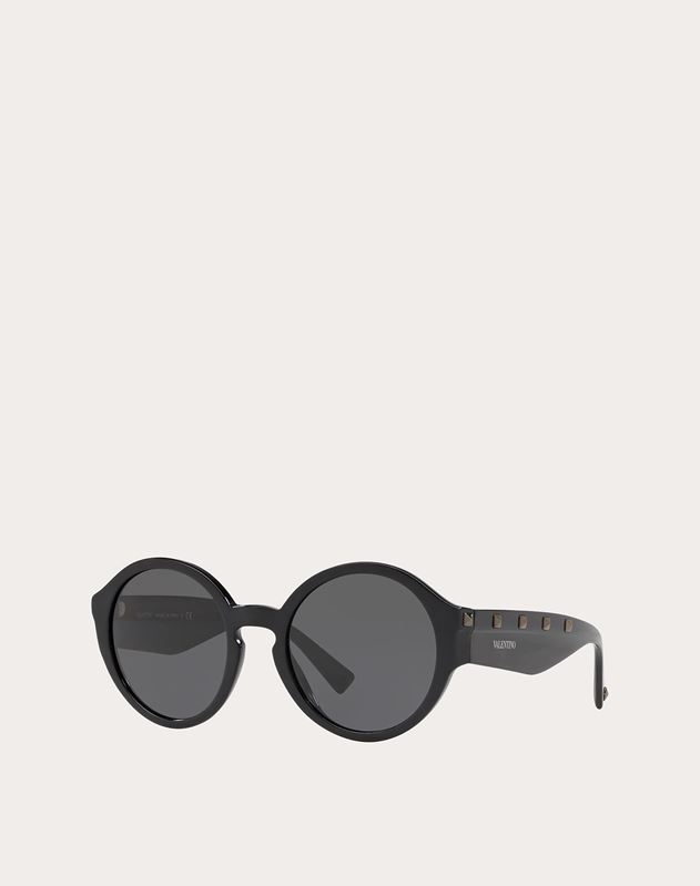 VALENTINO VALENTINO OCCHIALI ROUND ACETATE SUNGLASSES WITH STUDS