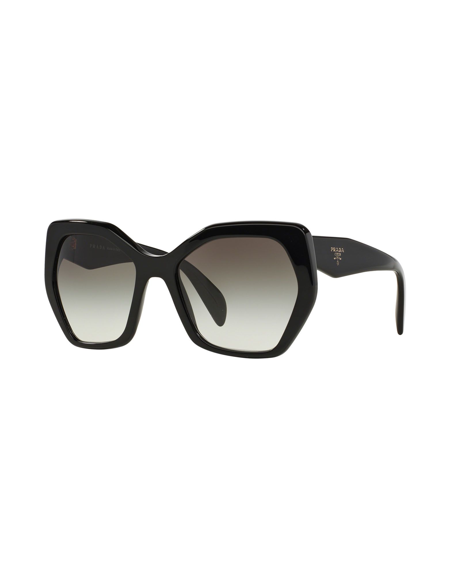 Prada Heritage Angled Butterfly Sunglasses In Black