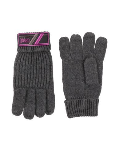 Cavalli Class Man Gloves Black Size ONESIZE Wool