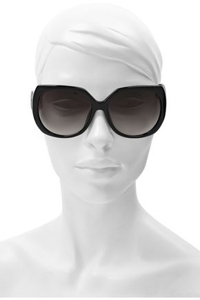 Click to view more detailed imagery on our partner's website Fendi Woman D-Frame Crystal-Embellished Acetate Sunglasses Black