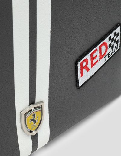 Scuderia Ferrari Online Store - Freccia Livrea Made in Italy asphalt effect envelope clutch - Pouches & Envelopes