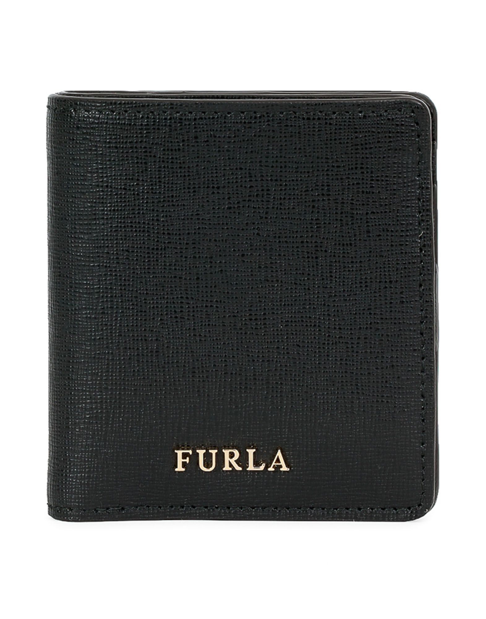《セール開催中》FURLA レディース 財布 ブラック 革 100% BABYLON SMALL BI-FOLD