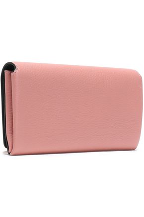 Burberry Pebbled-leather Continental Wallet In Antique Rose