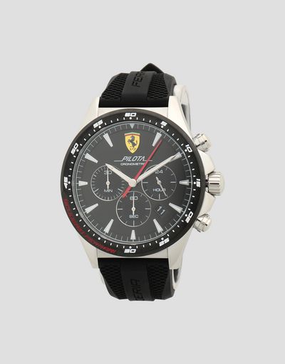 Pilotaクロノグラフウォッチ ステンレスケース＆ブラックフェイス