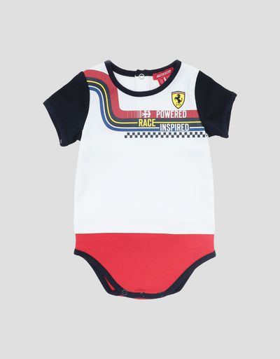 Scuderia Ferrari Online Store - Infant's all-in-one and cap set with racing print - Combo Packs