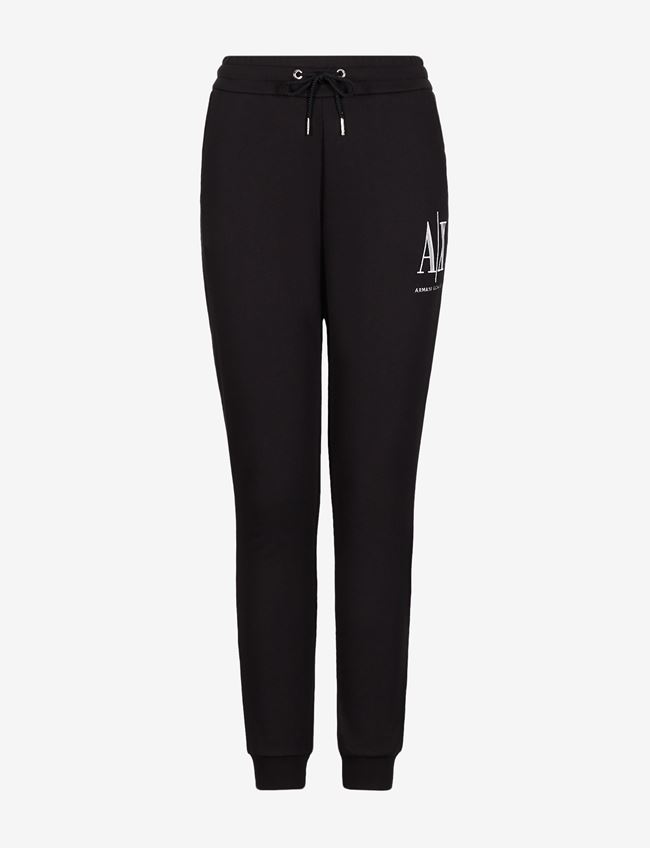 Armani Exchange Pantaloni In Felpa Nero Cotone