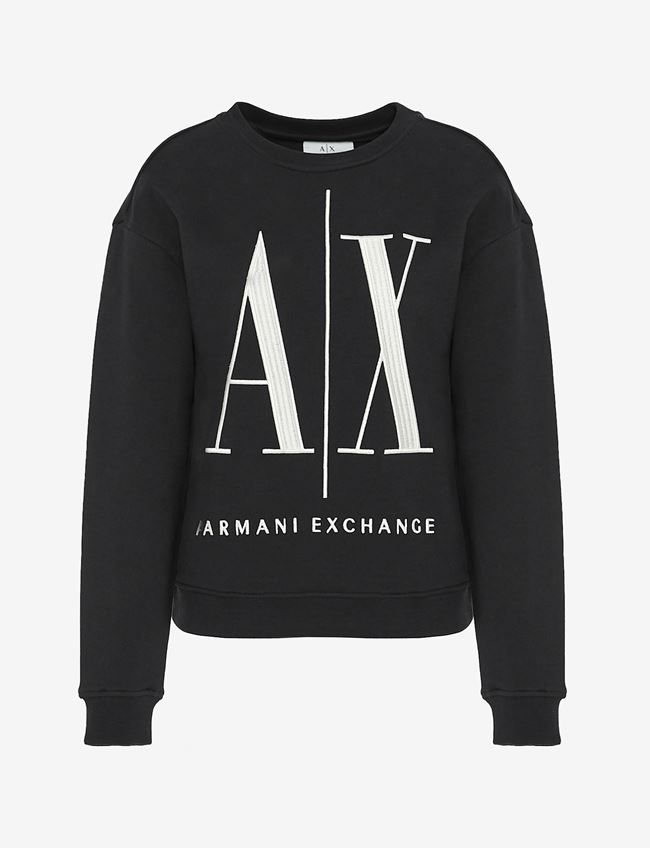 Armani Exchange Felpa Nero Cotone
