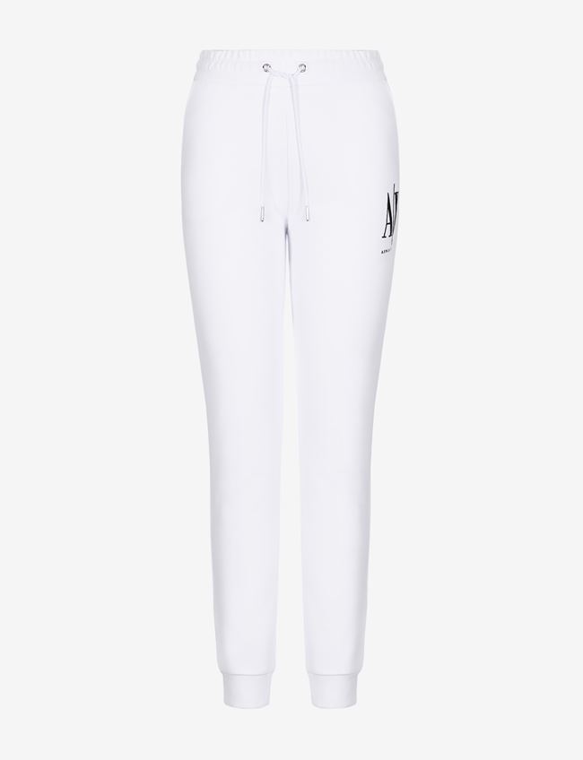 Armani Exchange Pantaloni In Felpa Bianco Cotone