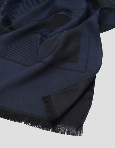 Scuderia Ferrari Online Store - Men’s checkered scarf with Ferrari Shield - Scarves