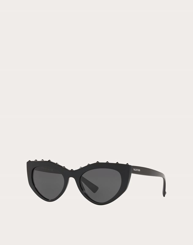 CAT-EYE ACETATE SUNGLASSES WITH STUDS
