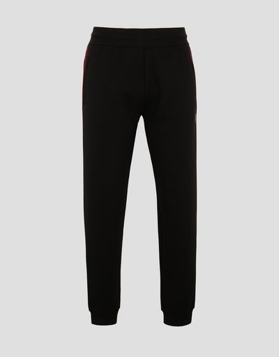 Scuderia Ferrari Online Store - Men's joggers in double knit interlock - Joggers