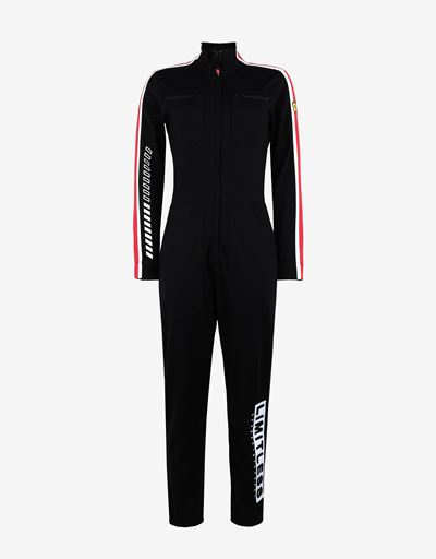 Scuderia Ferrari Online Store - Women’s Milano rib jumpsuit with LIMITLESS print - Jumpsuits