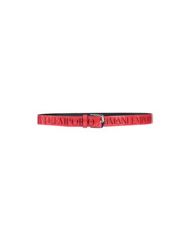 Emporio Armani Woman Belt Red Size 38 Polyester, Polyurethane