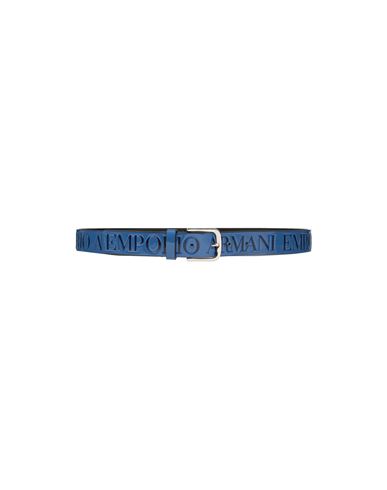 Emporio Armani Woman Belt Blue Size 34 Polyester, Polyurethane