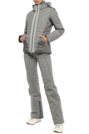 Kjus Sella Shell-paneled Wool-blend Down Hooded Jacket In Grey