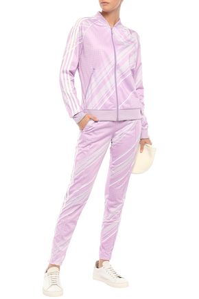 lilac adidas track pants